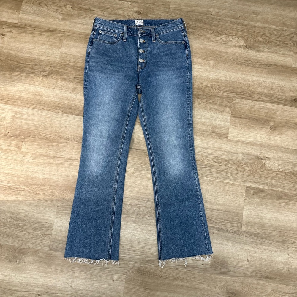 J. Crew 9” Billie Demi Boot Crop Button Fly 29 Tall